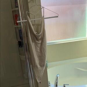 Abercrombie & Fitch Cream Cowl Neck Bodysuit